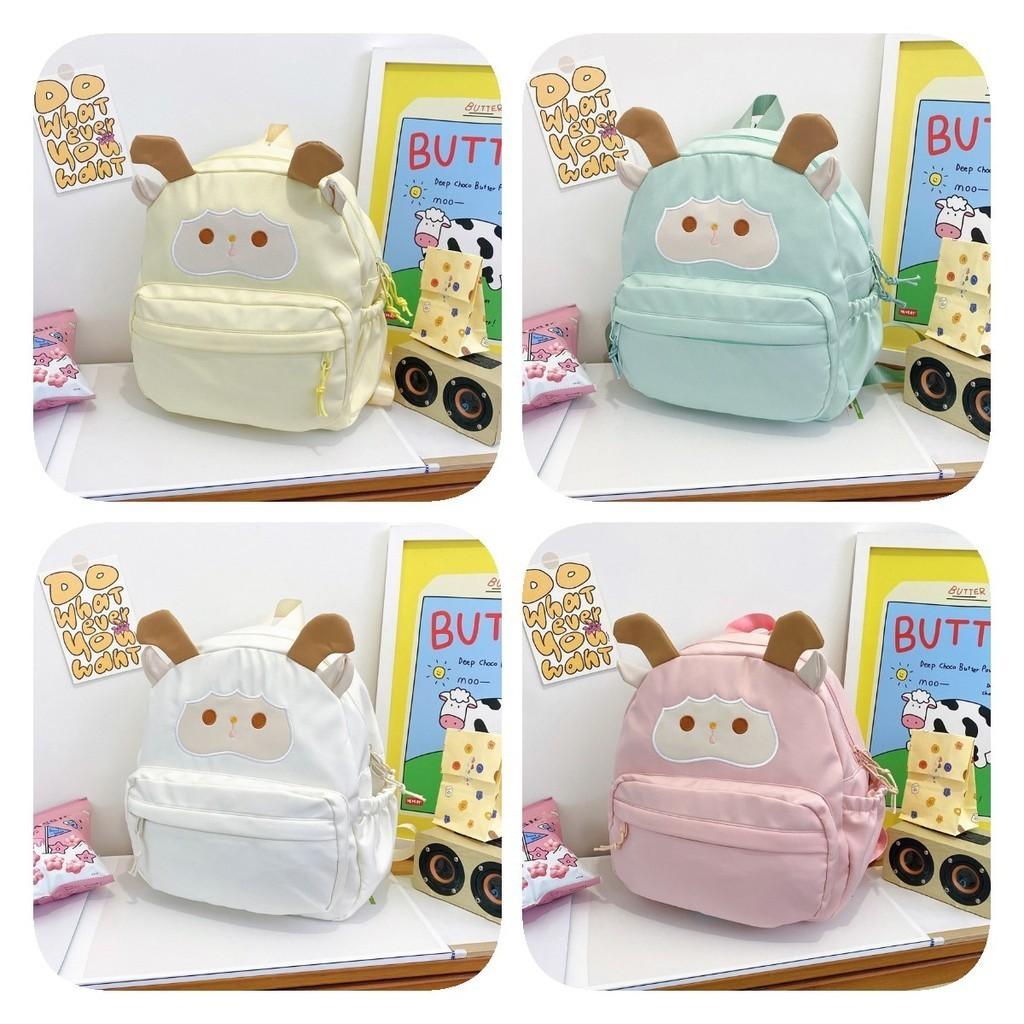 Charming Cartoon Sheep Design Backpack Spacious Trendy Gender Neutral Waterproof Laptop Bag