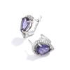 Bolaijewelry Natural Iolite Silver Clasp Awesome Earring for Women & Sister Birthday & Party Fine Jewelry Gift