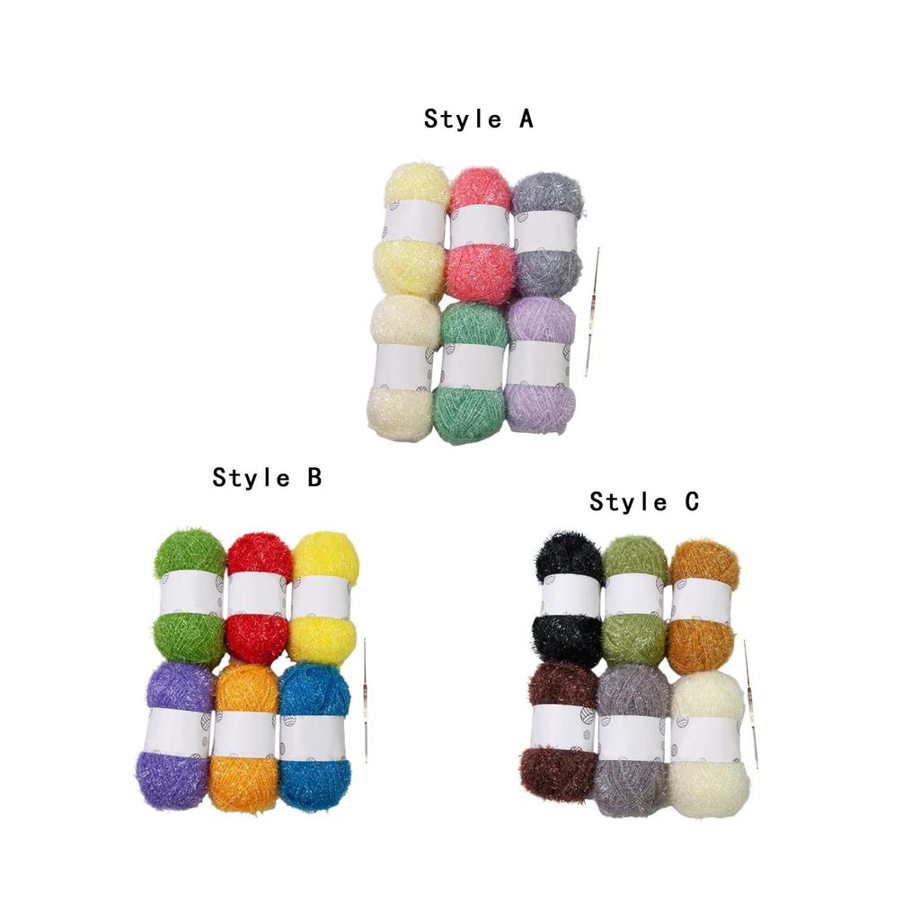 Scrubby Yarn for Dishcloths Crochet yarns Lightweight Quick Dry 6 Skeins Assorted Colors Pastel Yarn for Dishwashing Knitting