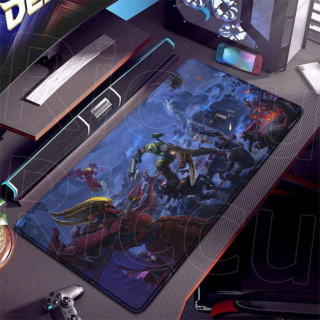 PC-Zubehör 400x900mm Schreibtischmatte Beliebte Spiele D-Doom Mauspads Großes Gaming-Mauspad LockEdge Computer Tastatur Tisch Schreibtischmatte