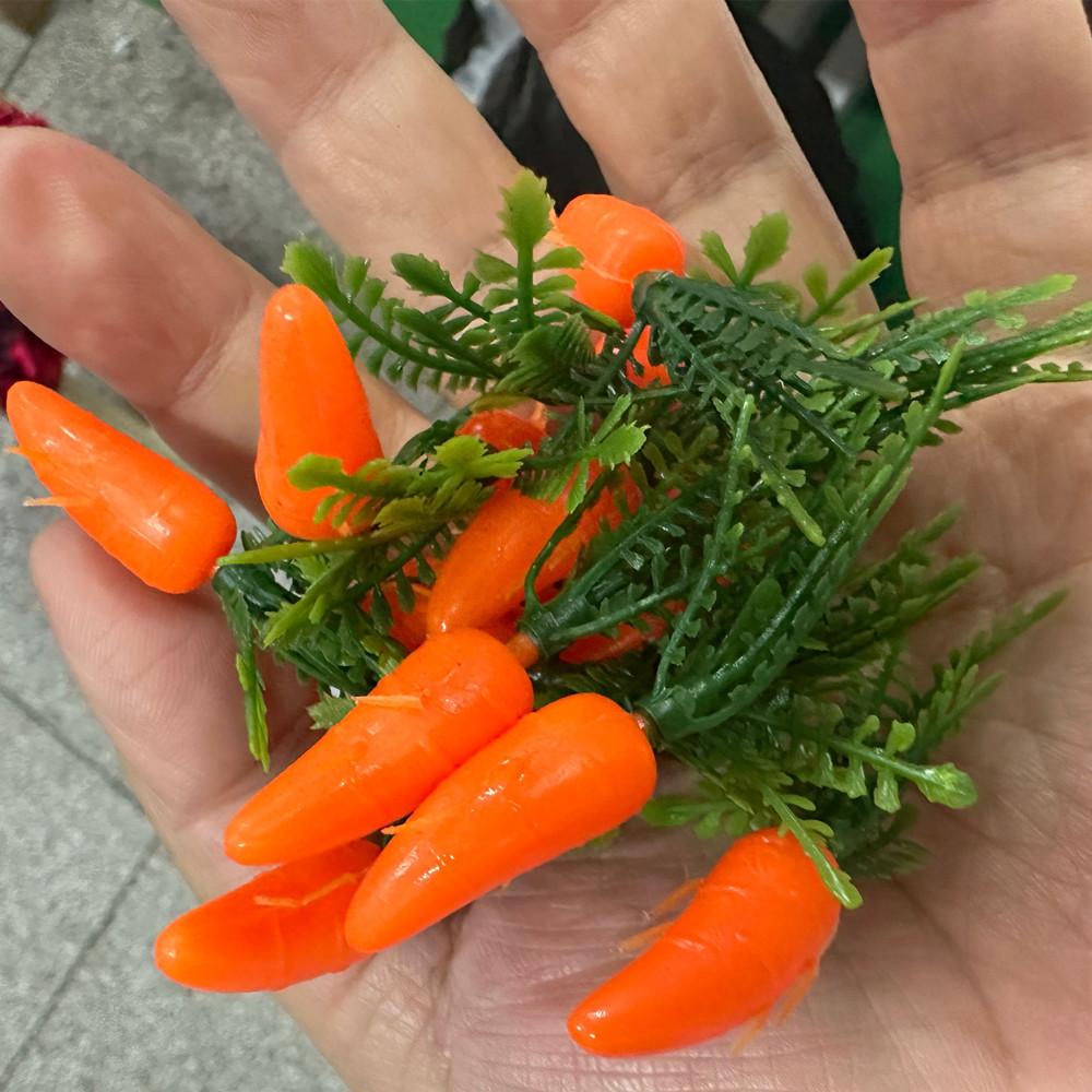 Doll House Miniature Artificial Carrot Plastic Fruits Vegetables Home Party Decoration Supplies Simulation Carrot