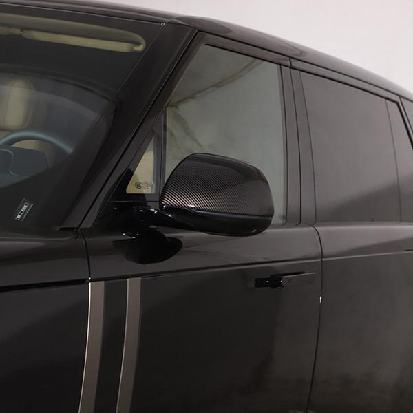 2-Piece ABS Rearview Mirror Covers, Carbon Fiber Texture, Car Exterior Accessories for Road use. No Size Information