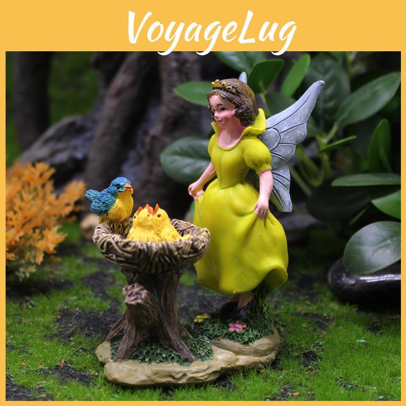 Garden Fairy Resin Ornament With Princess And Bird For Event Decor And Gifts