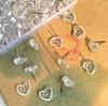 100pcs Love shaped push pin office stationery kindergarten photo wall message board decoration by nail silver needle