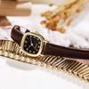 Korean Version of the Trendy Ladies Watch Fashion Small Arab Quartz Watch Leather Strap Watch