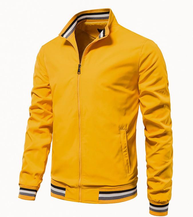 2024 Men's Casual Stand Collar Versatile Sports Jacket for Spring and Autumn - Solid Color