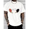 Herren Casual T-Shirt Tischtennis Schläger Ball Grafik Street Style Mode für Erwachsene
