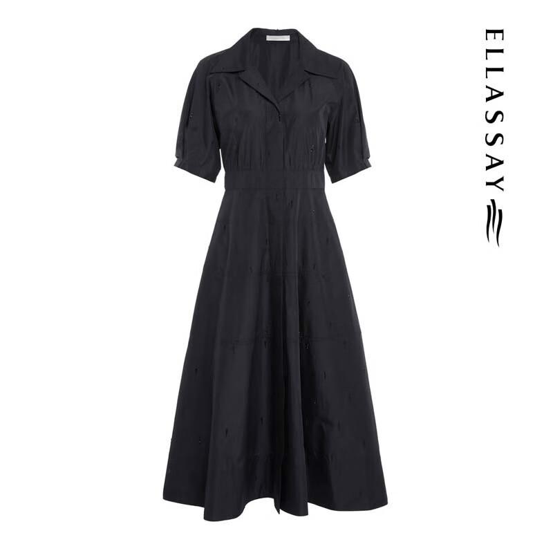 ELLASSAY Elegant Retro Mid-length Dress for Women EWE361Y01200