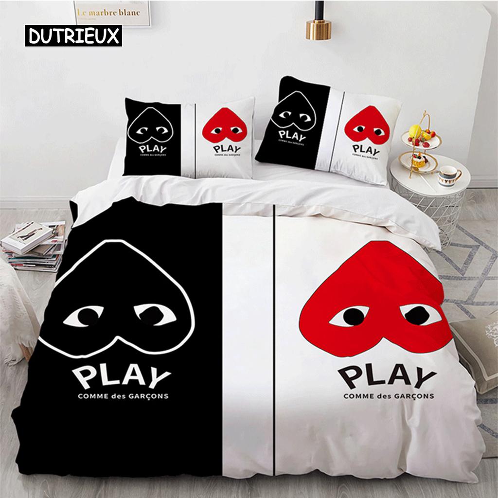 Milenci Povlak na přikrývku Téma lásky Pár Ložní souprava Mikrovlákno Zvířata Povlak na přikrývku King Ložnice Dárky na Valentýna Dekor