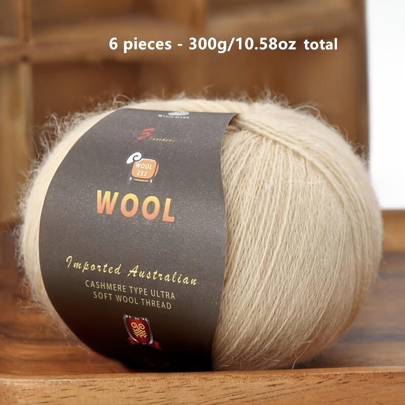 1PC Luxurious Wool Yarn Ultra Soft Anti-Pilling DIY Kit for Crochet & Hand Knitting Warm and Comfortable Wool Yarn 211g/10.58oz