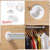 2 Pares Com Parafusos Suportes de Varão de Armário Plástico Sólido Suporte de Tubo de Guarda-Roupa Uso Doméstico