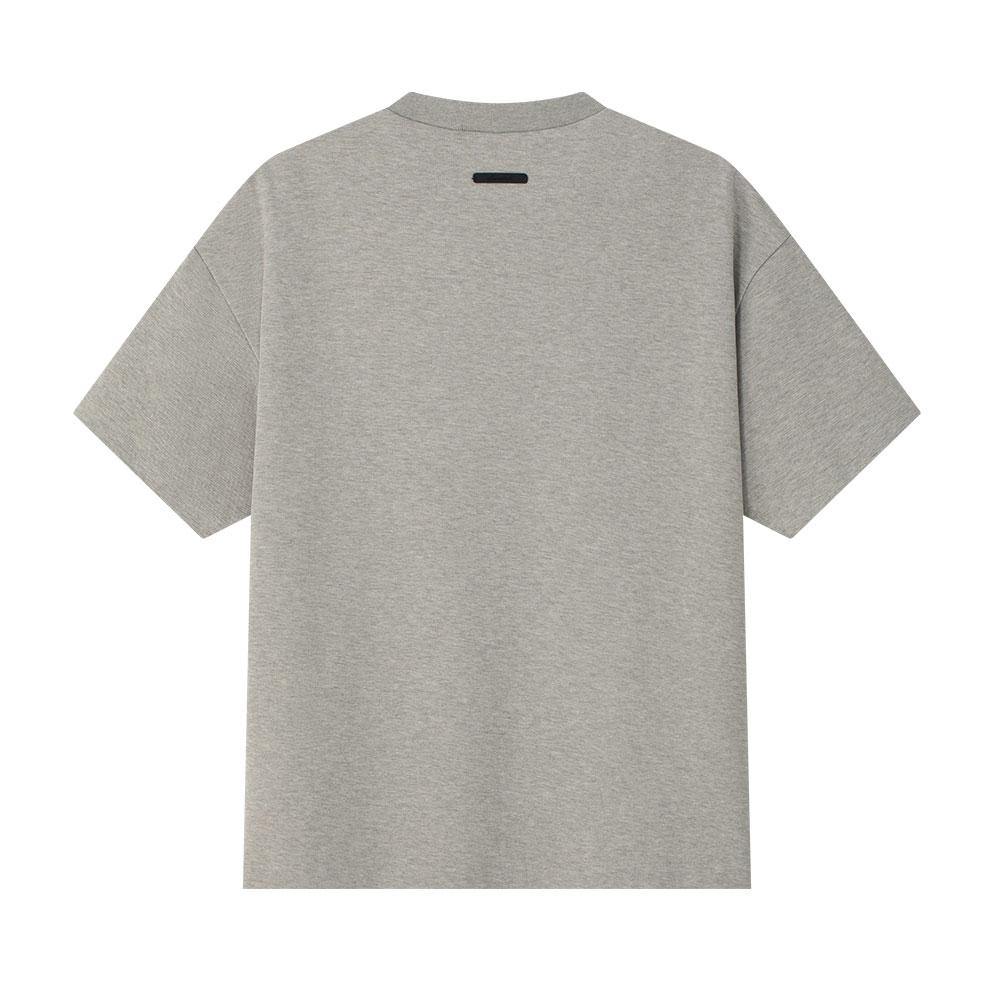 Fear of God Essentials SS26 Signature 90s Short Sleeve Tee Concrete Heather Unisex Tops 125SP264412F