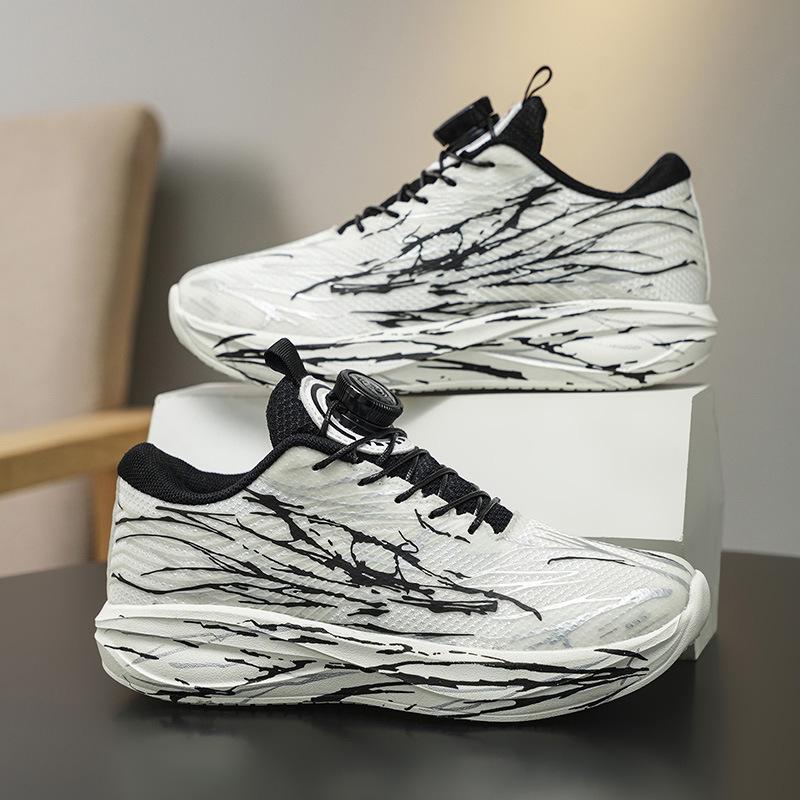 

Popcorn running shoes 2025 spring and autumn new mesh casual sports shoes racing carbon board boys rotating buckle running shoes 45