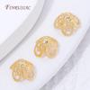 10/20/30Pcs 18K Gold Plated Hollow Filigree Bead Caps Flower Shaped Spacer Bead Ends For Bracelet Necklace Earring Making