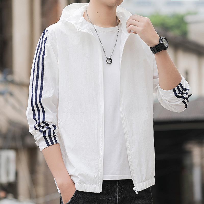 

Унисекс летняя ветровка с капюшоном с защитой от УФ-лучей 2023: Легкая, Повседневная, Куртка для занятий спортом на открытом воздухе с настраиваемым логотипом XL белый