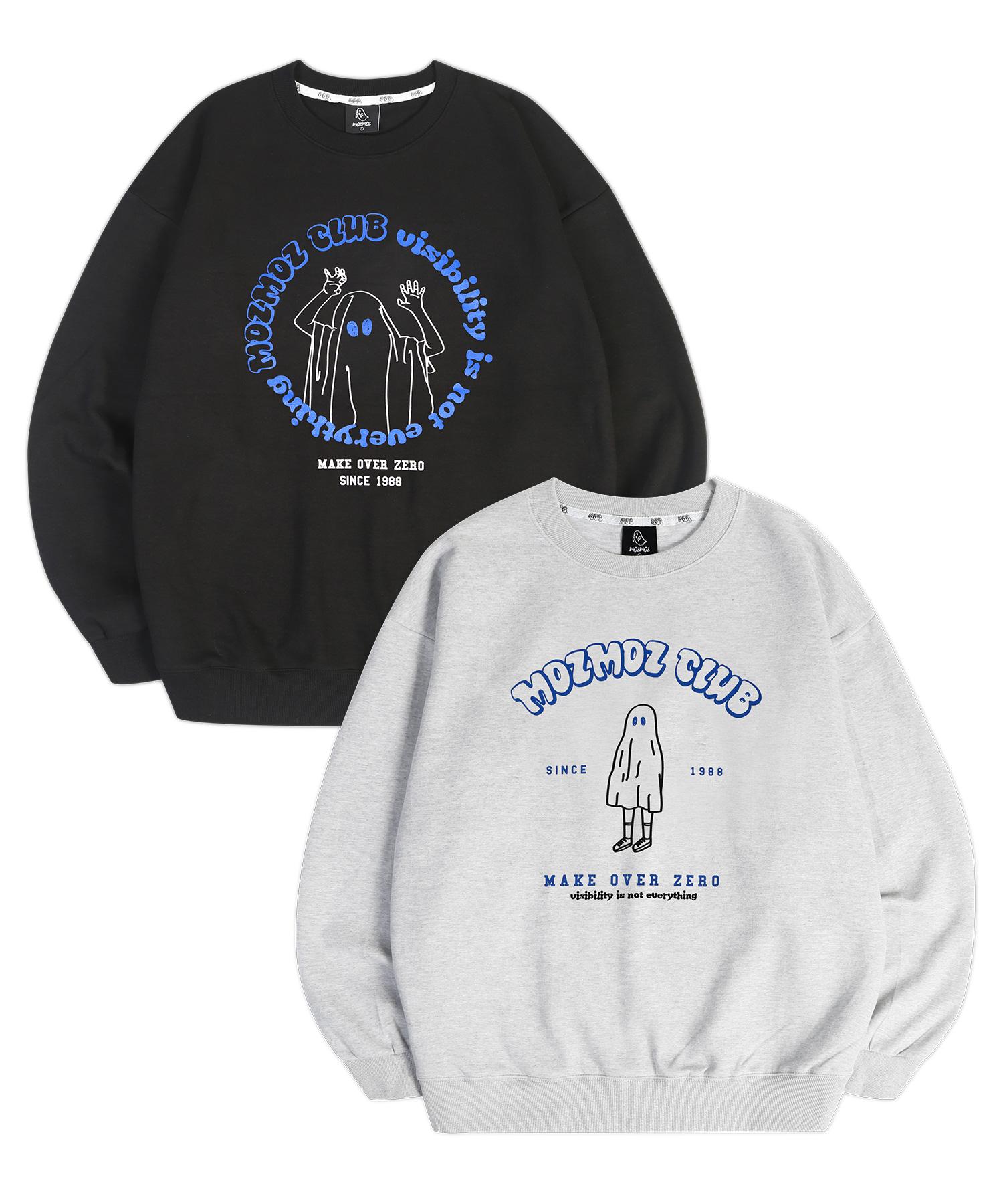 Moz Moz [Набор] Серия оверсайз-толстовок  Призрак  3 (2Xl-3Xl)