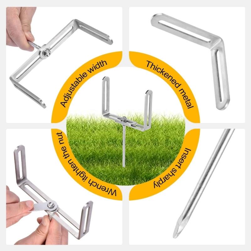 2Pcs Adjustable Gutter Extension Bracket Outdoor Rain Gutter Stake Extension Support RustProof Anchors For Pipe Support