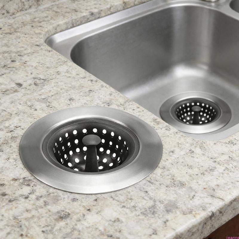

Kitchen Sink Stainless Steel Filter Sewer Meshes Strainers Bathroom Sink Floor Drain Hair Waste Filter Drain Basket Hole CN