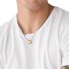 DIESEL Stainless Steel Pendant 55 5cm L x 19mm H x 8mm Stainless No Ring Logo 50mm DX1398931 All-Gender Necklace, +/- W, Steel, Gemstones, Silver/Gold