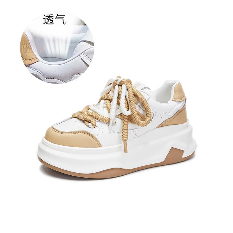 

Absorbent sole leather little white shoes women s 2025 spring new women s heightening platform shoes women s casual versatile women s shoes trend 35