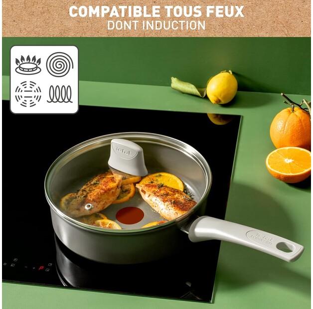 Керамическая сковорода Tefal C42732 Renew On для тушения 24 см (C4273232)