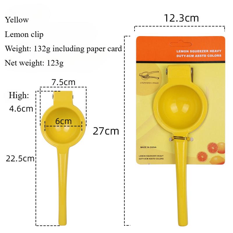 

Aluminum Alloy Lemon Squeezer Kitchen Tool Suitable for Citrus Lemon Hand Pressed Orange Fruit Juicer Mini Portable Lemon Clip YELLOW,1PC