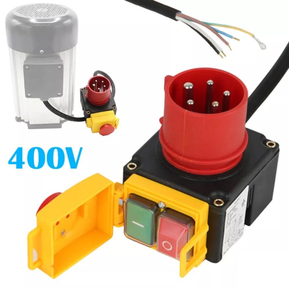 Waterproof Machine Switch Electromagnetic Zero Voltage Functionality Emergency Stop Switch Phase Inverter Motor Control