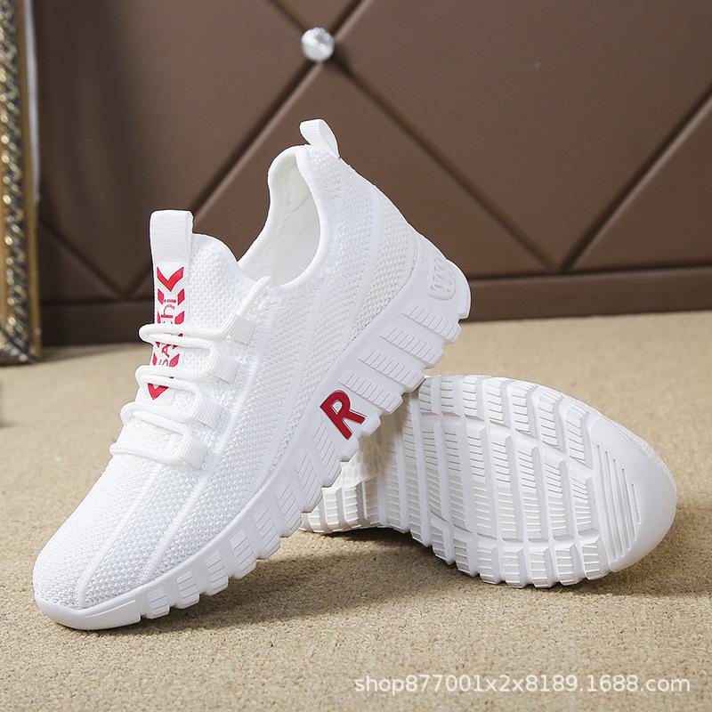 

New summer women s shoes breathable mesh shoes soft sole lightweight sports shoes fashionable versatile white shoes comfortable 40 білий