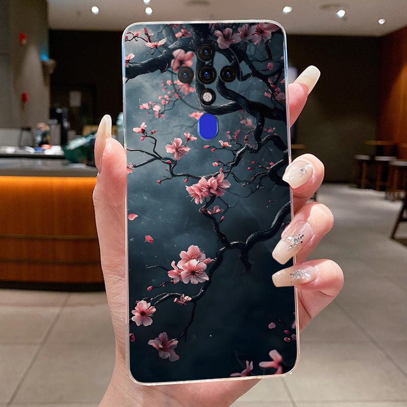 

Чехол для Tecno Spark 6 KE7 Прозрачный Эстетичный Роскошный Модный Бабочка Цветок Мягкий ТПУ Силиконовый Чехол для Телефона Чехол для Tecno Spark 6 Tecno Spark 6