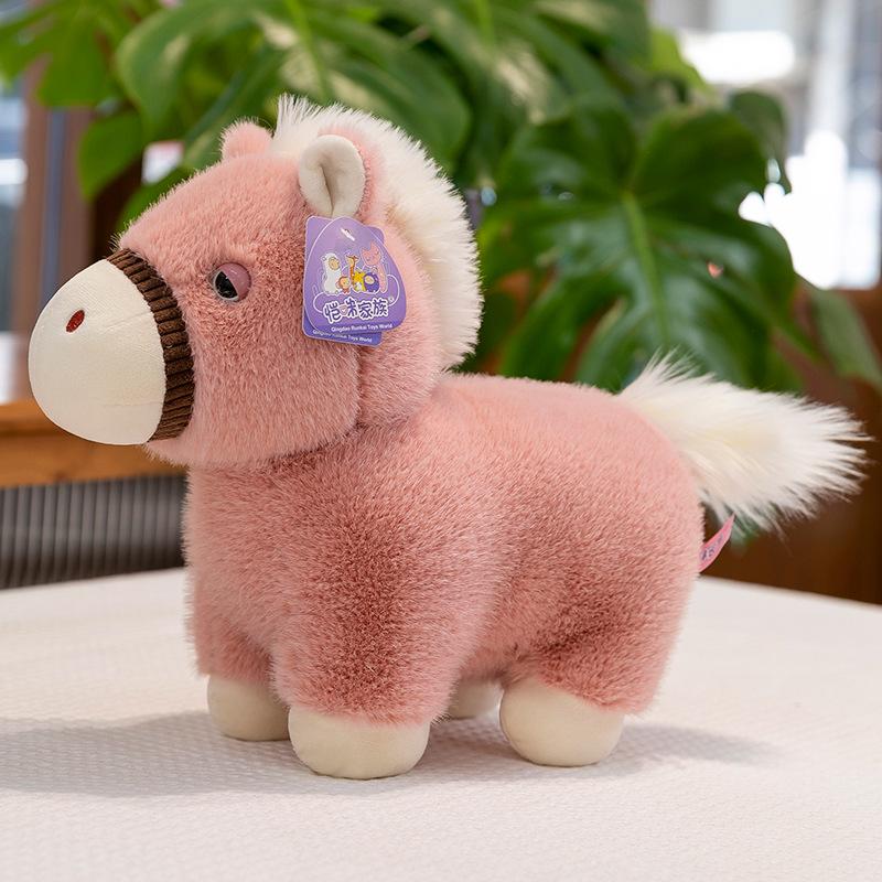 Cute Pony Doll Plush Toy Girl Bed Sleeping Doll Warm Heart Accompany Children Birthday Gift