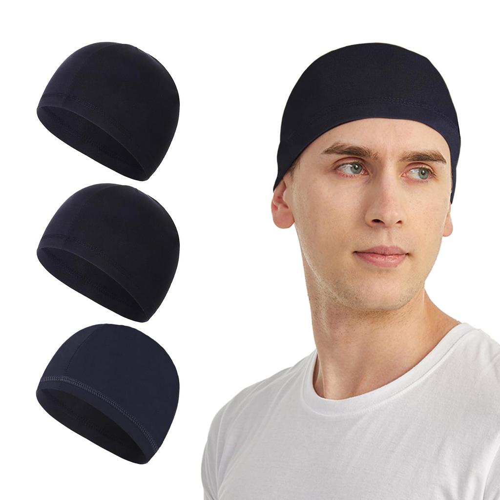 Black and Blue Inner Caps for Summer Motorcycle Helmet Cooling Head Caps for Black Blue [kakatrend] Hats, Sweat-Wicking, Quick-Drying, Breathable,