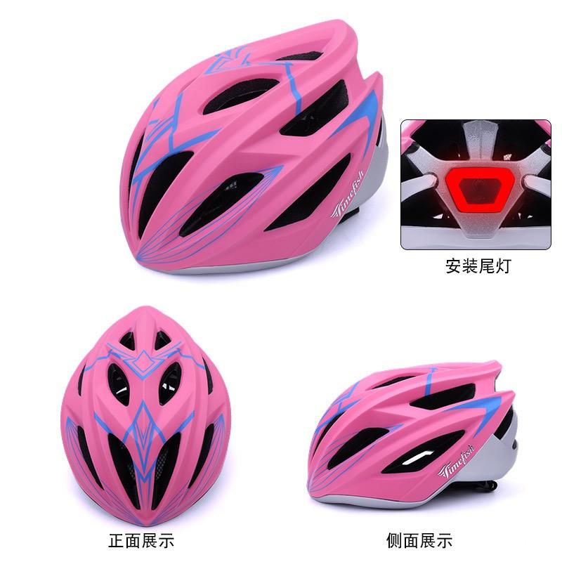 Adult Kids Cycling Helmet Road Mountain Bikes Adjustable Half With Tail Light Mount PCEPS Safety Gear