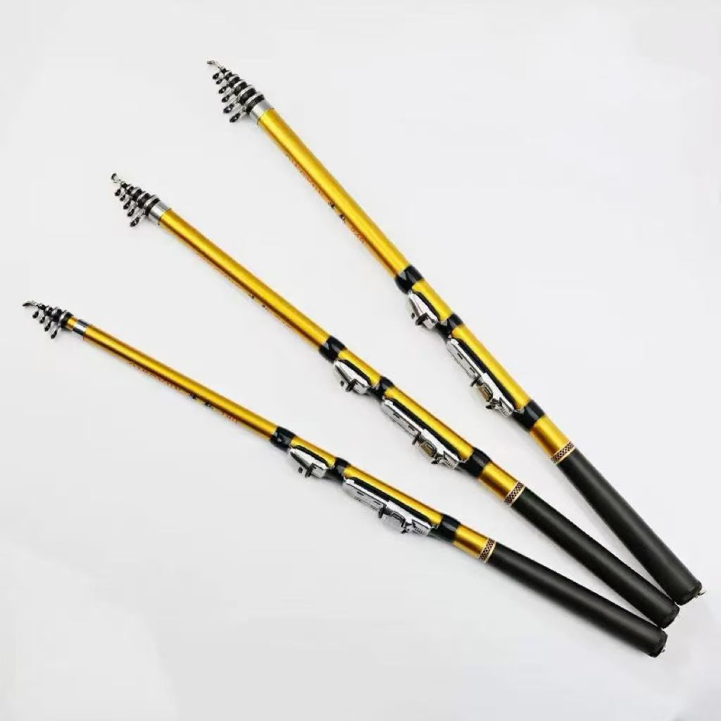 Hot Selling Telescopic Surf Fishing Pole Soft Action Rock Rod 1.5m-3m Lightweight Travel Fishing Rod 1.5 золотистый