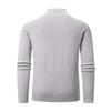 Men's Vertical Rib Knit Half-Zip Stand Collar Thick Sweater