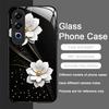 Vintage Floral Stylish Lotus Flower Tempered Glass Phone Case for OnePlus 13R 12 11 10 9 Nord CE4 3 2 Lite ACE2 ACE3 Pro Covers