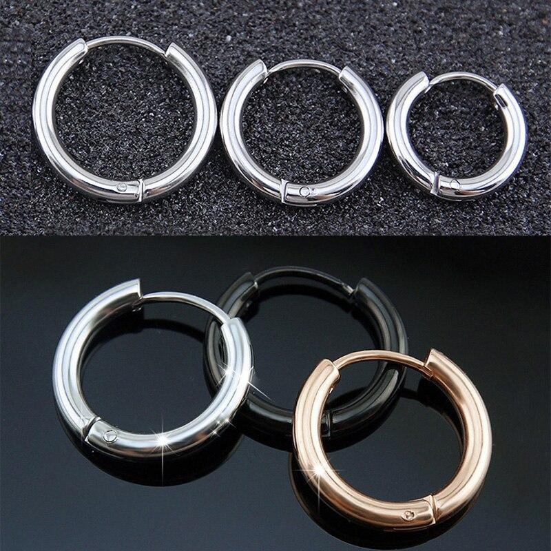 2 adet Punk Küçük Daire Yuvarlak kulak klipsi Helix Hoop Küpe Kadın Erkek Burun Halkaları Tragus Septum Piercing göbek takısı 10g