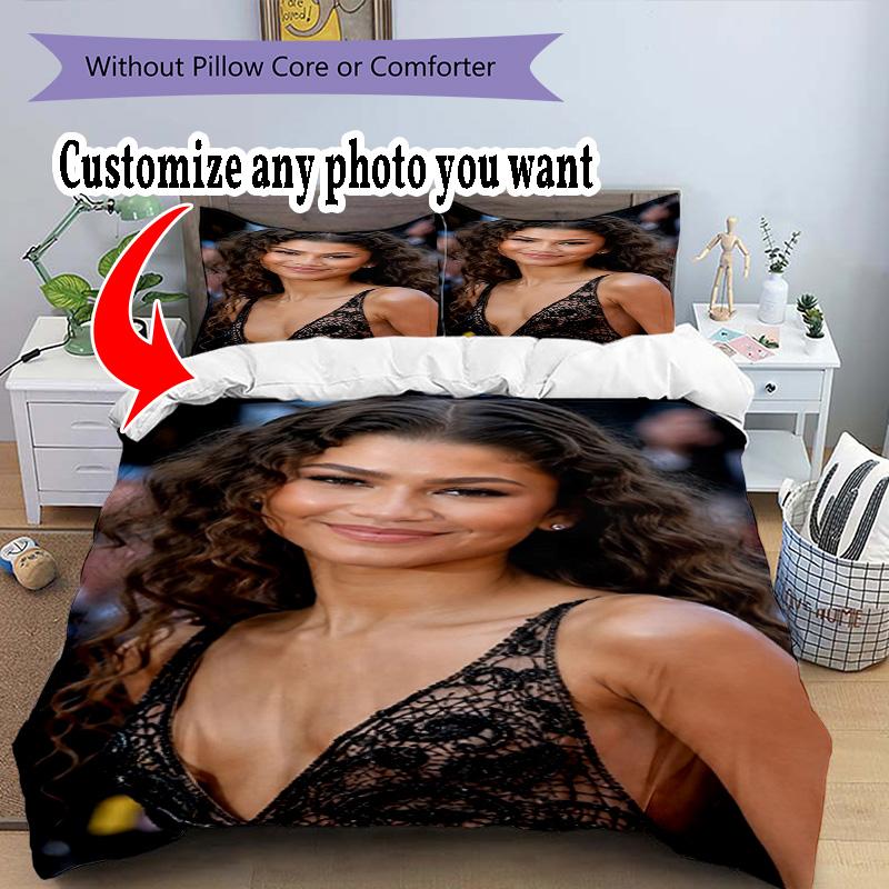 Personalizza Foto Personalizza il tuo set di biancheria da letto con foto Copripiumino Traspirante con Federe Decorazione per la Casa Regalo di Compleanno
