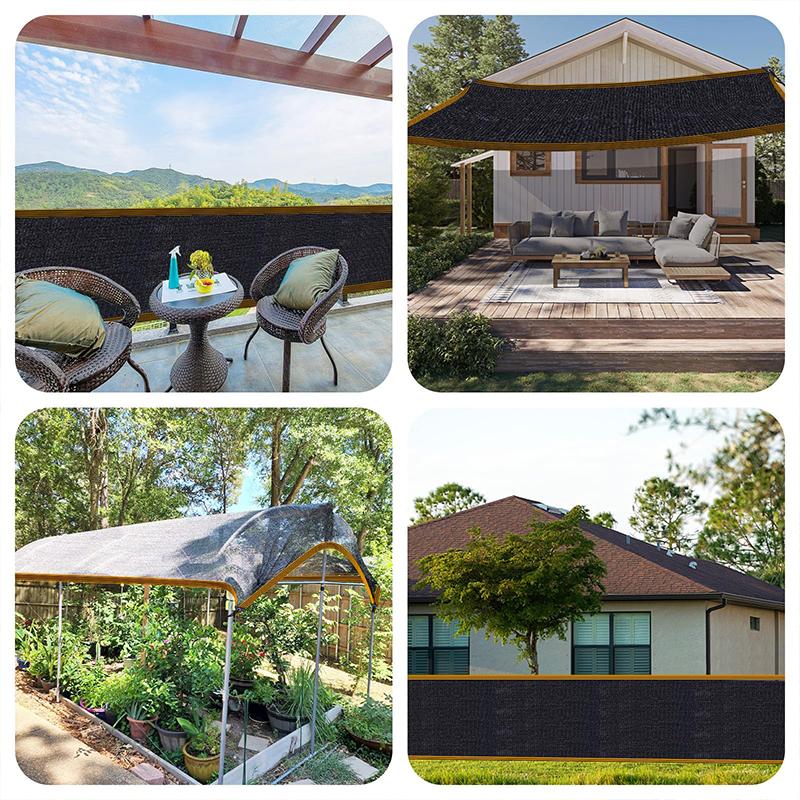 Shadow Mesh Shade Screen Shade Canopy Balcony Cover Privacy Outdoor Garden Car Sunshade Shading Sail Camping Tent Travel Gazebo