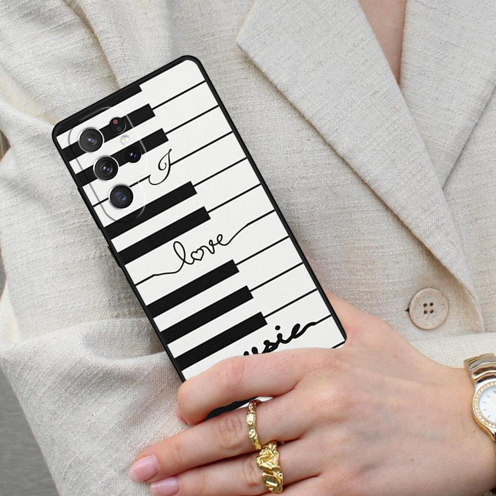 Piano Keys Music Keyboard Cell Phone Case for Samsung Galaxy S26 Ultra S25 S24 S23 S22 S21 S20 Note10 Cover