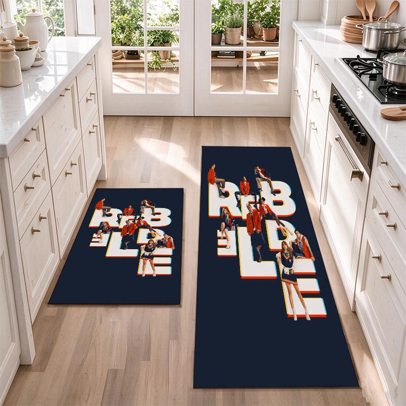 Rebelde A Flannel Kitchen Floor Mat – Non-Slip, Absorbent and Easy to Clean Suitable for Kitchens, Entryways Bedroomsand Bathrooms