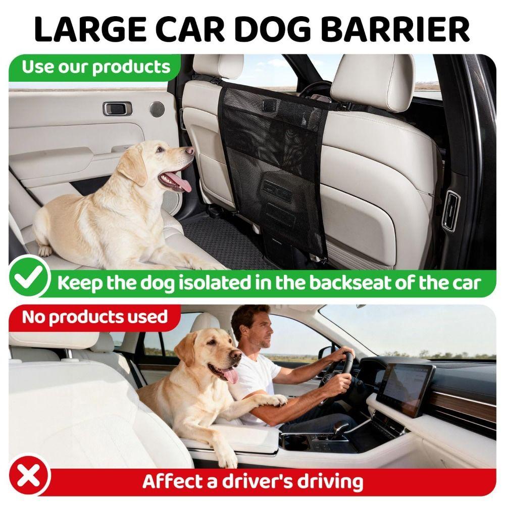 Sturdy Durable Car Seat Protective Net Elastic Edge Car Safety Mesh Pet Isolation Net Front Seat