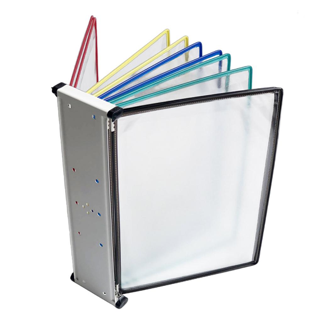 Wall Mounted Reference System Organizer 10 Easy-Load Display Pocket and Mounting Screws for Warehouse Laboratory