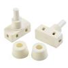 Screw Terminal Connection White Color 10mm Packing Diameter 250V Voltage ABS Material Push Button Switch Circuit Breaker White