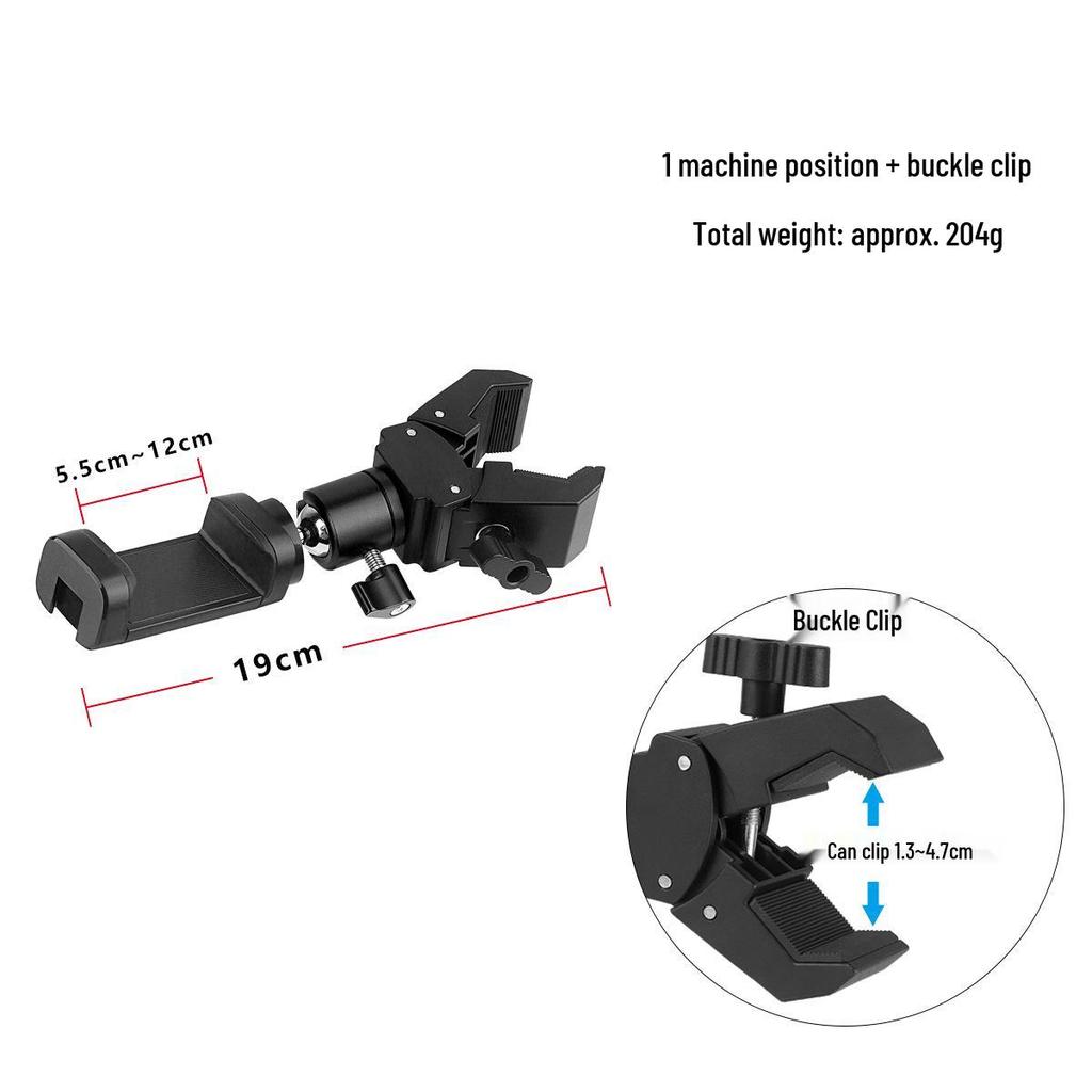 Adjustable Desktop Gimbal Boom Arm Stand for Dual Phone Live Streaming