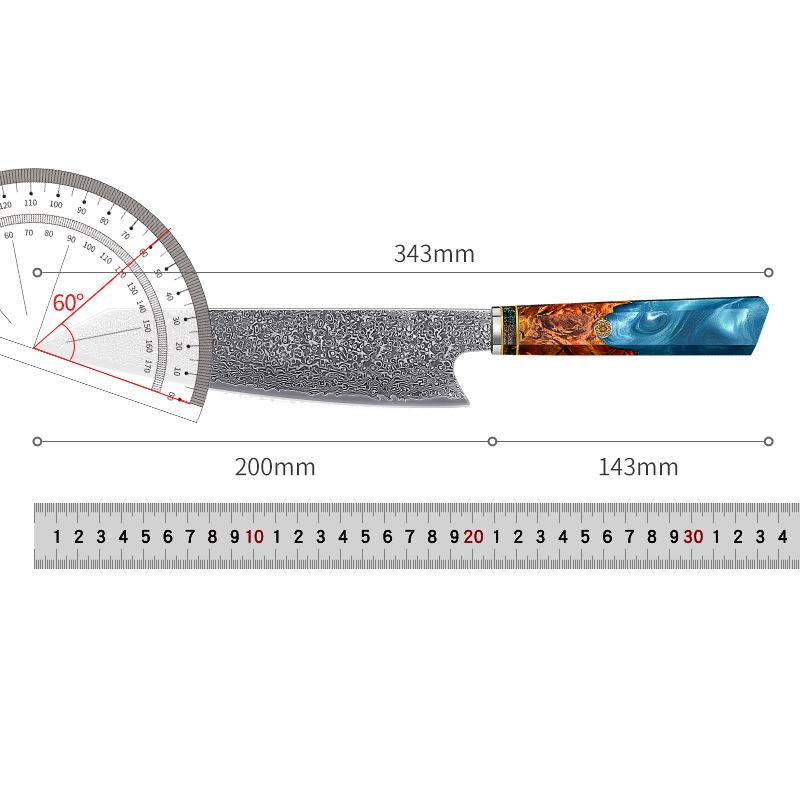 67vrstvý lehký kuchyňský nůž z damaškové oceli Kuchyňské nože z oceli na řezání rybího masa