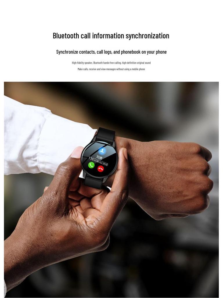 T2Pro Smartwatch: 1.28" AMOLED, Heart Rate, Blood Oxygen, Pedometer, Call, Touch Screen.