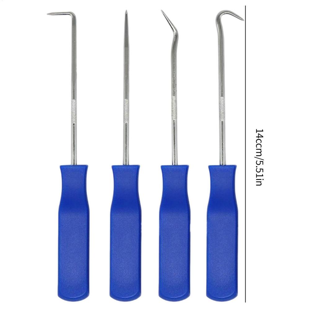 

4PCS Car Oil Seal Screwdriver Set with O-Ring Gasket Puller Remover Pick Hooks Sealing Repair Tools for Vehicle Maintenan синий