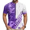 Tricou de ciclism pentru bărbați, cu gât rotund, imprimat, cu mânecă scurtă, fermoar, respirabil, cu uscare rapidă, cămașă sport pentru ciclism în aer liber
