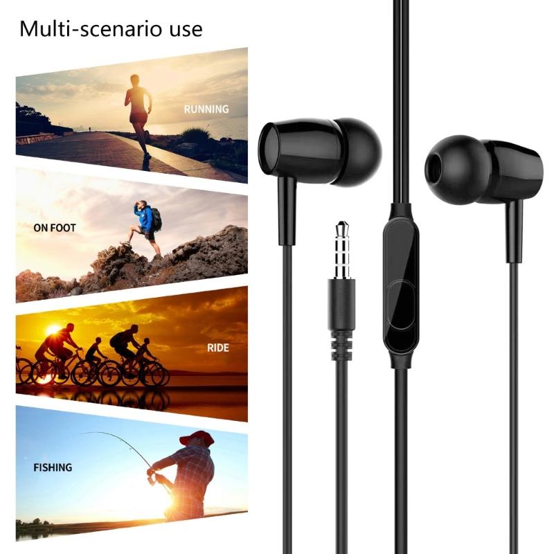 Sports Optimized Earphones Noise Isolation Mic Secure Universal 3.5mm For Marathons Training Daily Commute