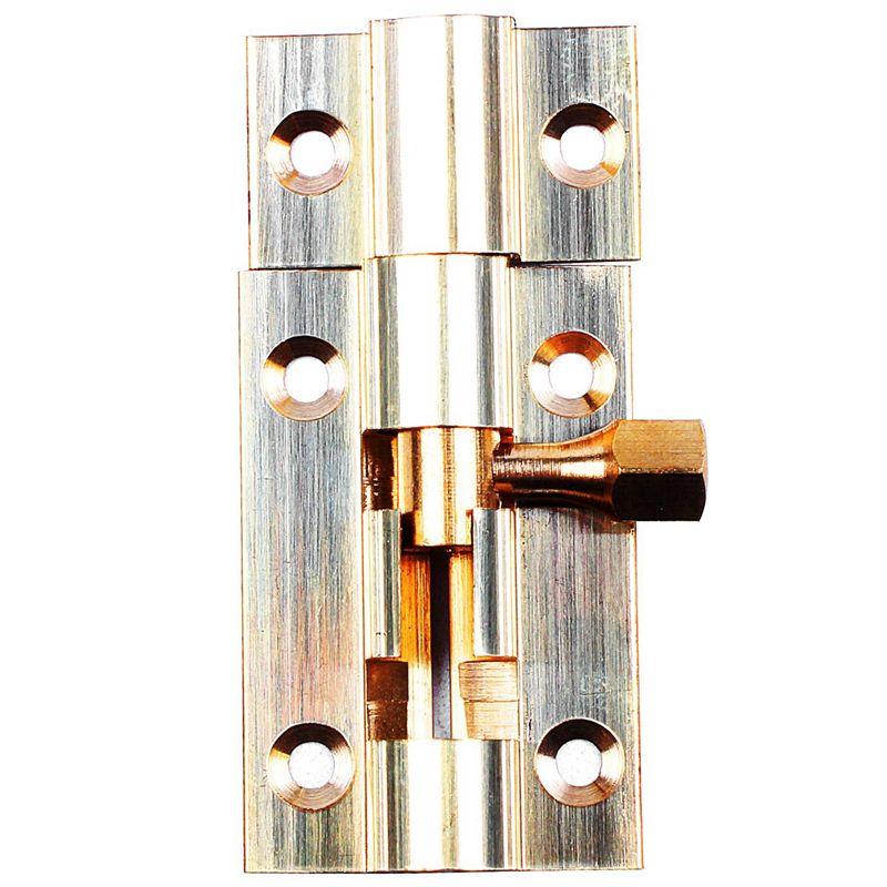 ABUL-10Pcs 1.5-Inch Long Brass Door Latch Sliding Lock Barrel Bolt Gold